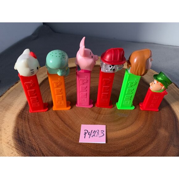 Set of 6 PEZ Candy Dispensers Featuring Hello Kitty Spongebob Piglet Paw Patrol - Picture 7 of 7